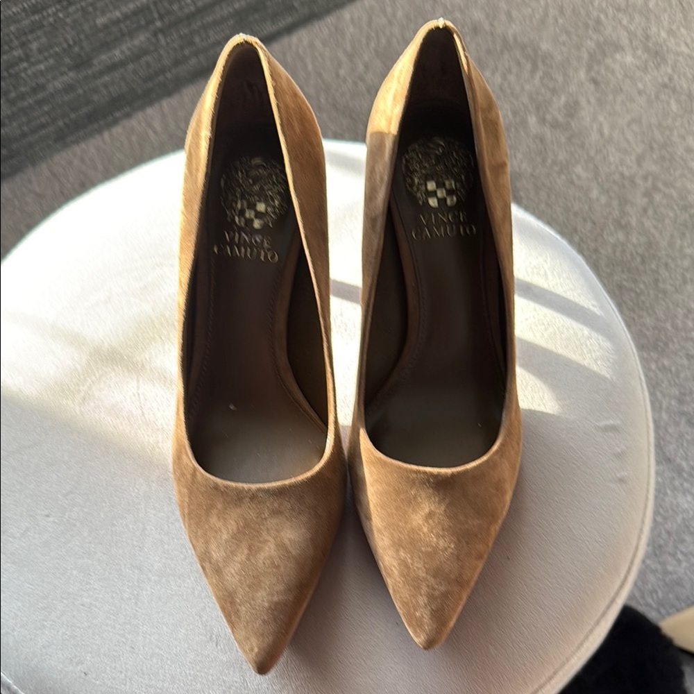 Vince Camuto Brown Suede Pointed Heels